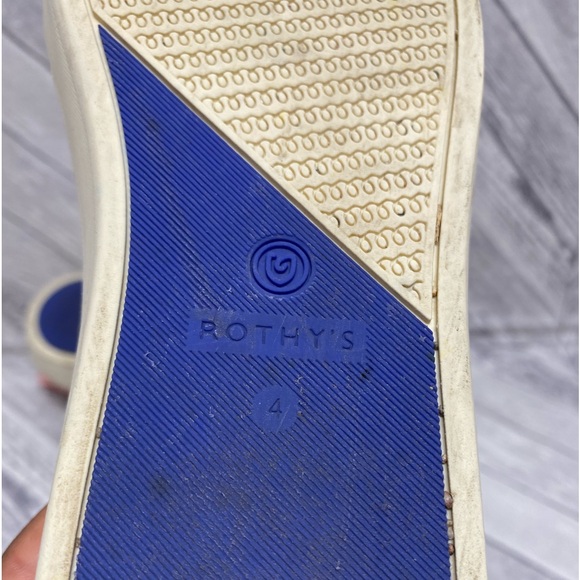 ROTHY’S THE KIDS LOAFERS GIRLS BLUSH PINK BUTTERFLIES SLIP SIZE 4 - Picture 6 of 9